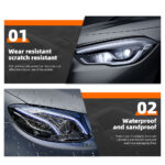 Dark Black Car Headlight PPF Automobile Headlamp Protective TPU PPF Headlight Tint Film - Image 2